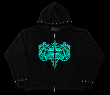Load image into Gallery viewer, Glow In The Dark Studded Hoodie
